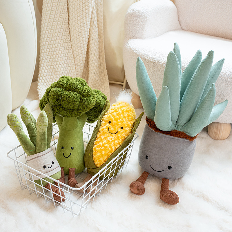 Corn Dog Stick - Peluche aux multiples designs : Brocoli,